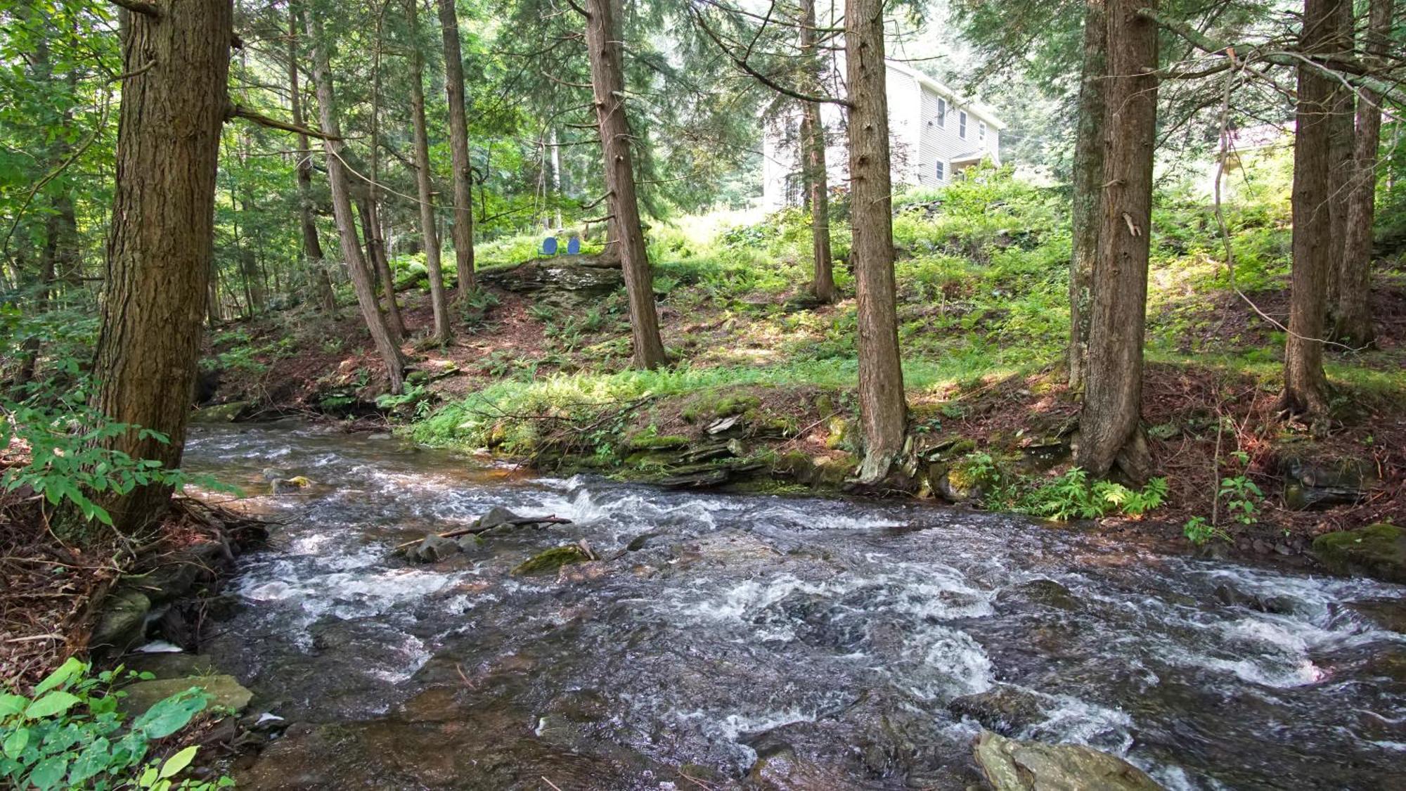 Secluded Streamside Home With Hot Tub Margaretville Exterior foto